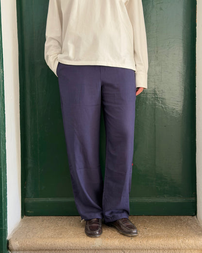 Il Pantalone di Lino | Blue Navy
