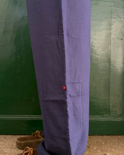 Il Pantalone di Lino | Blue Navy