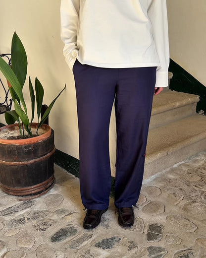 Il Pantalone di Lino | Blue Navy