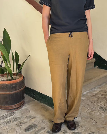 Il Pantalone di Lino | Tobacco Brown